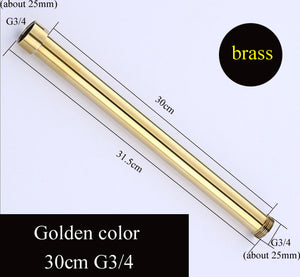 20/30/40/50/60/70cm lengthen 1/2" 3/4" shower extension rod tube bar pipe