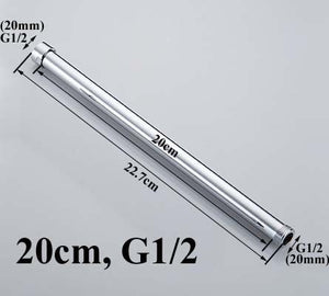 20/30/40/50/60/70cm lengthen 1/2" 3/4" shower extension rod tube bar pipe