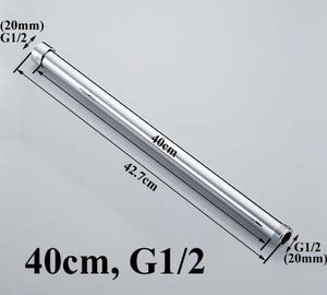 20/30/40/50/60/70cm lengthen 1/2" 3/4" shower extension rod tube bar pipe