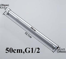 Load image into Gallery viewer, 20/30/40/50/60/70cm lengthen 1/2&quot; 3/4&quot; shower extension rod tube bar pipe