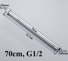 Load image into Gallery viewer, 20/30/40/50/60/70cm lengthen 1/2&quot; 3/4&quot; shower extension rod tube bar pipe