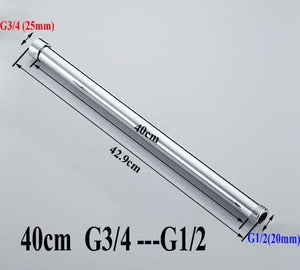 20/30/40/50/60/70cm lengthen 1/2" 3/4" shower extension rod tube bar pipe