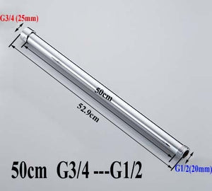 20/30/40/50/60/70cm lengthen 1/2" 3/4" shower extension rod tube bar pipe
